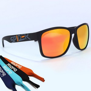 스파이더몬스터 낚시편광선글라스 자전거고글 등산선글라스, 매트블랙+오렌지레드