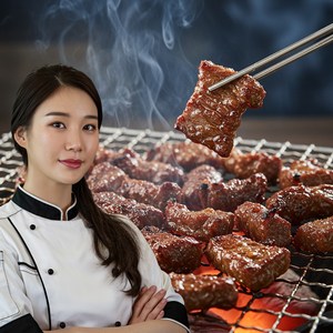 우리한끼 더담은 뼈없는 왕구이 양념돼지갈비, 1kg, 2개