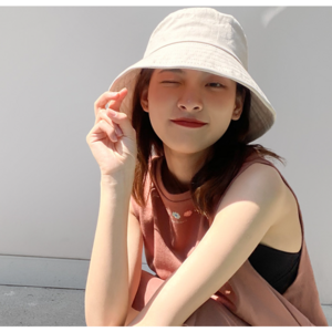 꽃다흰 데일리 벙거지 모자 버킷햇 여름