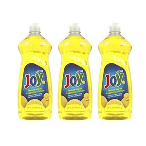 JOY 울트라 주방세제 레몬 향, 3개, 887ml