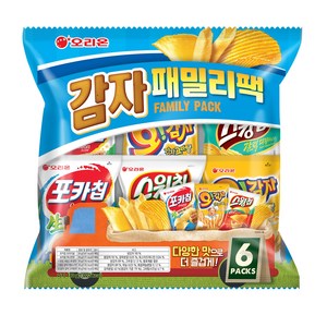 오리온 감자 패밀리팩, 6종세트, 10개