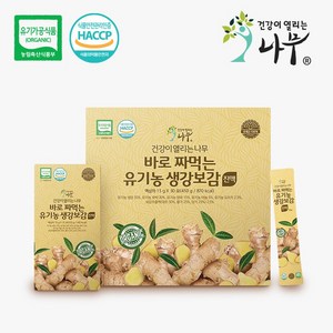 [건강이열리는나무] 바로 짜먹는 유기농 생강보감 진액 15g x 30포 / 1박스, 30포x 1박스, 30개