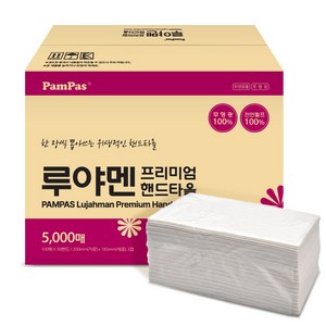 팜파스 루야멘 프리미엄 핸드타올 5000매, 50개입, 1개