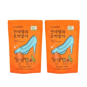 푸딜라이트 씬데렐라 호박팥차 삼각티백 국산 100%, 2g, 20개입, 2개