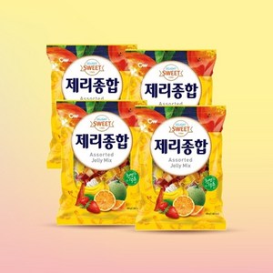 너만아는과자점 CW 청우 제리종합 420g x 4개/ 젤리 간식 후식 디저트, 4개