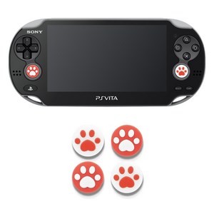 PS VITA 스틱커버 세트 아키토모, 1개, 고양이 레드, 아키토모 PS VITA 스틱커버