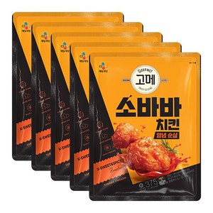 고메 소바바치킨양념순살375G 5봉, 5개, 375g