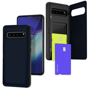 갤럭시 S10 5G (G977) 매트스킨 심플단색 간편 자석 카드2장수납 도어범퍼케이스