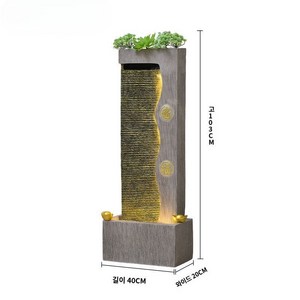 실내분수대 스탠딩 인공폭포 대형 집들이 선물 사무실 인테리어, A. 실내 분수내 높이103길이40폭20cm