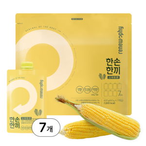 리뉴파이 한손한끼 단백질 프로틴 쉐이크, 스위트콘맛, 60g, 7개