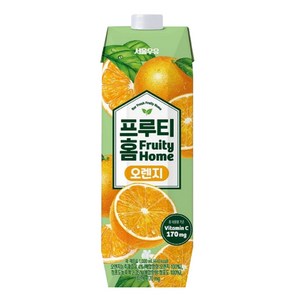 서울우유 프루티홈 오렌지, 5개, 1L