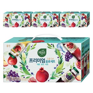 자연은 프리미엄 석류 포도 사과 12p 음료세트, 180ml, 4세트