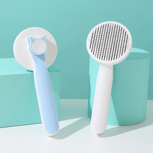 집게사장네 2세대 반려동물 원터치 브러쉬 저자극 털 제거 슬러커 죽은털 제거, 스카이블루