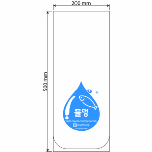 물멍 열대어 라운딩 생물봉투 (20x50), 약 100장, 1세트, 투명