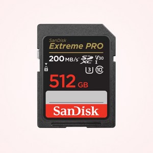 샌디스크 에스티원테크 공식인증 제품 SD메모리카드 SDHC Exteme Po 익스트림 프로 UHS-I SDXXD, 512GB, 1개