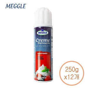 메글레 CREME 식물성 19% 스프레이 휘핑크림 250g 수량선택, 12개