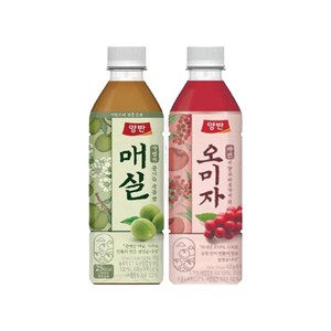 양반 오미자차 500ml 6입 + 매실차 500ml 6입, 1세트