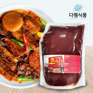 다렘식품 다렘코다리조림양념장 찌개양념 생선조림 매운양념 닭도리탕양념소스 갈비양념소스 기본양념장 marinade, 1kg, 1개