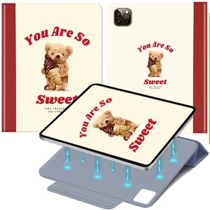 TaVely 아이패드 전기종 케이스 애플펜슬 수납 스마트커버, [백폴더] YOU R SO