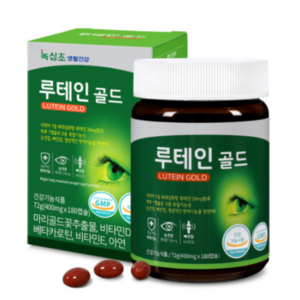 눈건강 녹십초 루테인 골드 400mg 180캡슐 1개 대용량, 180정