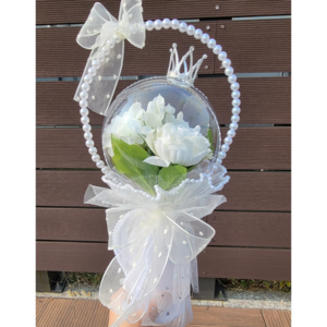 티아라 진주 풍선꽃다발 화이트데이 졸업식 기념일 크리스마스, 1개