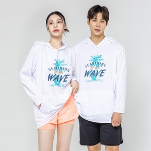 남여공용 루즈핏 후드 래쉬가드 상의 체형보정 비치웨어