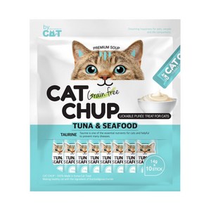 캣찹 고양이 간식, 40개, 참치 + 해산물 혼합맛