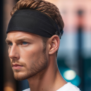 베어워크 쿨 스포츠 헤어밴드 2개, 블랙