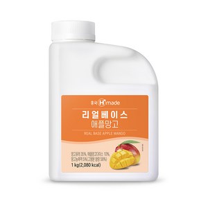 흥국F&B 맘스리얼 애플망고 베이스 1kg 에이드음료원액, 1L, 2개