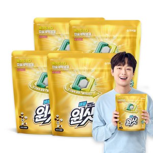[이찬원세제] 슈가버블 원샷 100%베이킹소다 캡슐세탁세제 코튼향, 4개, 30개입