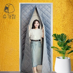 슈가잠 방풍커튼 도톰 엠보싱 외풍차단 방한커튼 자석양문형, L (100 x 220), 1개