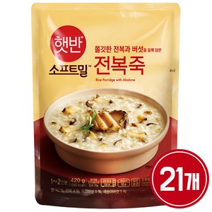 비비고 전복죽, 21개, 420g