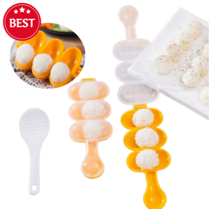 룬앤솔 미니 주먹밥틀 도시락 꾸미기 메이커, 1개, 주황주황