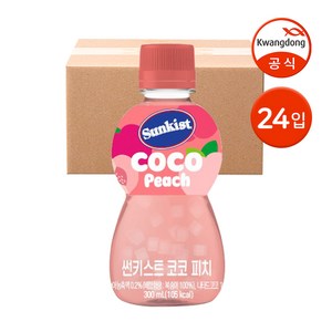 썬키스트 코코 피치 음료, 300ml, 24개