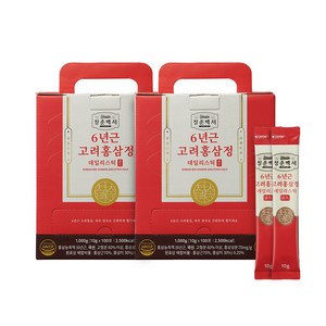 청춘백서 6년근 고려홍삼정 데일리스틱 골드, 100개, 10g, 2박스