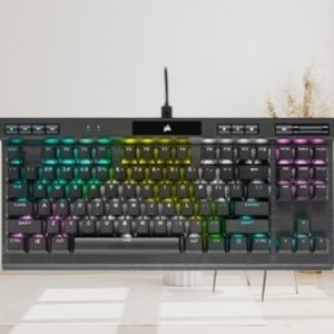 커세어 K70 RGB TKL 기계식 게이밍 유선 텐키리스 키보드, 블랙, RGP0071, 은축