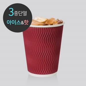 3중 단열 종이컵 웨이브 와인 50개 13oz, 1개