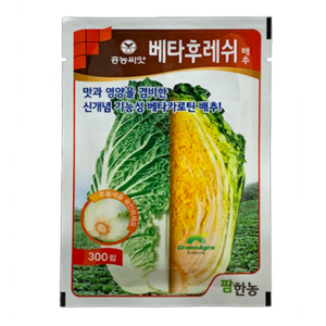 가을 김장씨앗 항암배추 배추씨 땅콩배추 베타후레쉬 300립 팜한농, 1개