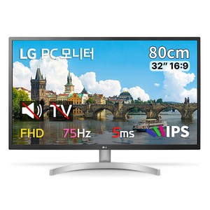 [LG전자 공식인증점] LG 32MN500MW 32인치 화이트모니터 FHD IPS 75Hz 5ms 사무용 가정용 강추, 81cm