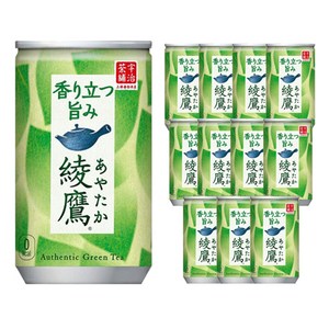 [백화점입점] 아야타카 녹차 캔 일본 티 음료 차 음료수 green tea, 12개, 160ml