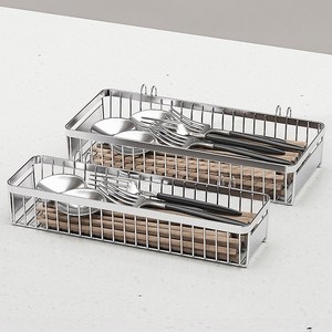 리빙공감 사각 올스텐304 물빠짐 조리도구 수저통, 1개