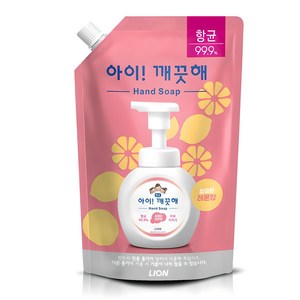 아이깨끗해 항균 폼 핸드솝 레몬향 리필, 600ml, 1개