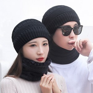 감성갤러리커플 겨울 스포츠 낚시 스키 캠핑 방한 비니넥워머세트 S-H003