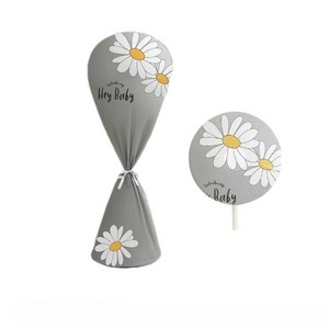 요거조아 고급 먼지차단 선풍기 커버 2개, 그레이데이지