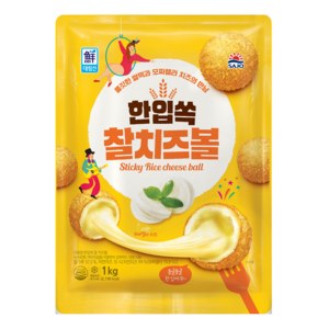 [사조대림] [대림냉동] 한입쏙 찰 치즈볼 1kg+1kg/간식, 1kg, 1세트