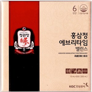 정관장 홍삼정 에브리타임 밸런스 6년근 홍삼 면역력 강화 1일1포, 300ml, 1박스