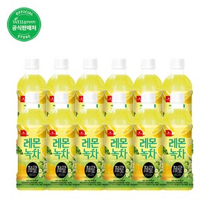 웰그린 스위츠 레몬녹차 제로 페트음료, 12개, 500ml