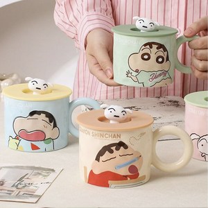 짱구 뚜껑 손잡이 머그컵 360ML