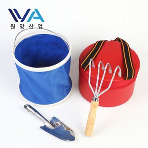 원앙산업 조개 잡이 도구 갯벌체험 해루질 4종세트, 조개통(블루)+갯벌체험도구(혼합색상)