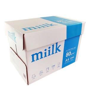 [한국제지 밀크] 밀크 A4용지 80g 1박스(2500매) Miilk, A4, 2500개